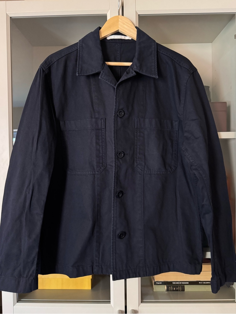 Norse Projects Cotton Twill Lightweight Jacket in Navy